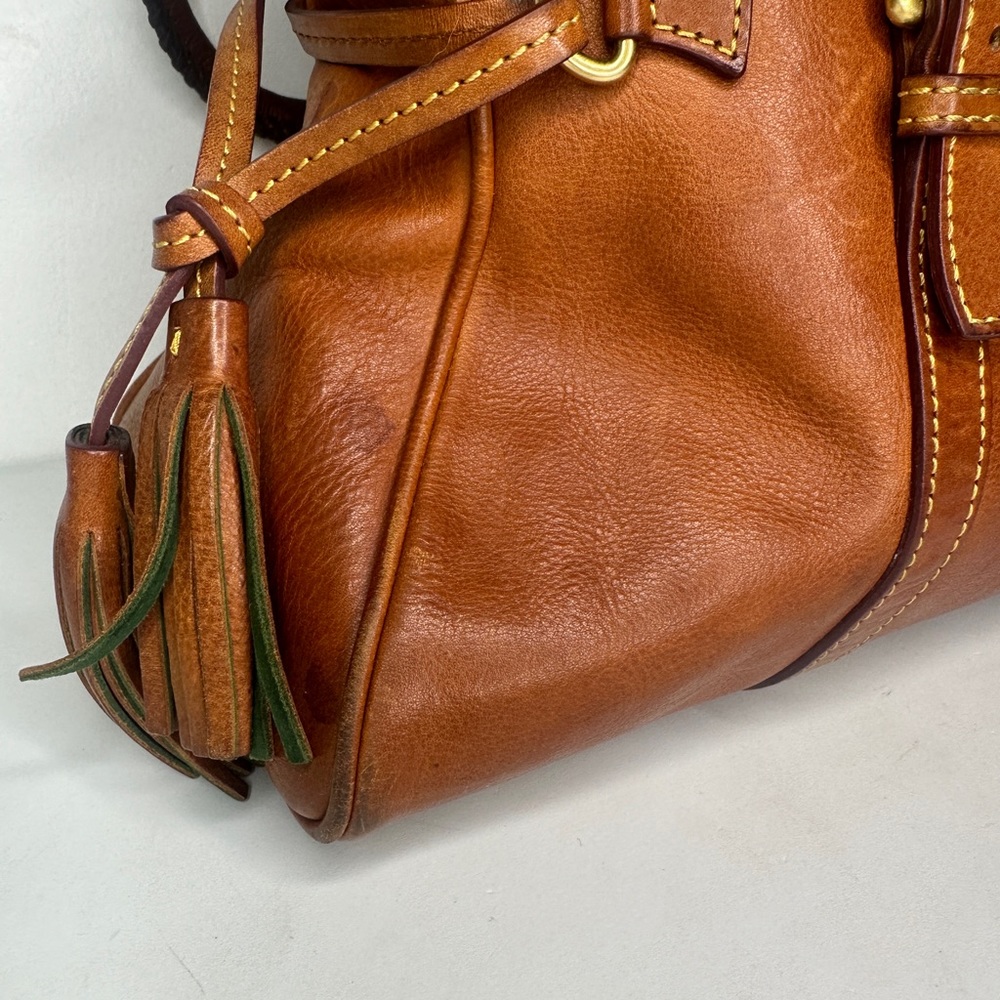 Dooney & Bourke Brown Leather Satchel - Picture 11 of 16